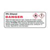 Nevs GHS Label - 70% Ethanol Danger 1-1/8" x 3" GHS-0011